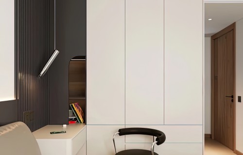 Black & White Minimalist Floating Wardrobe