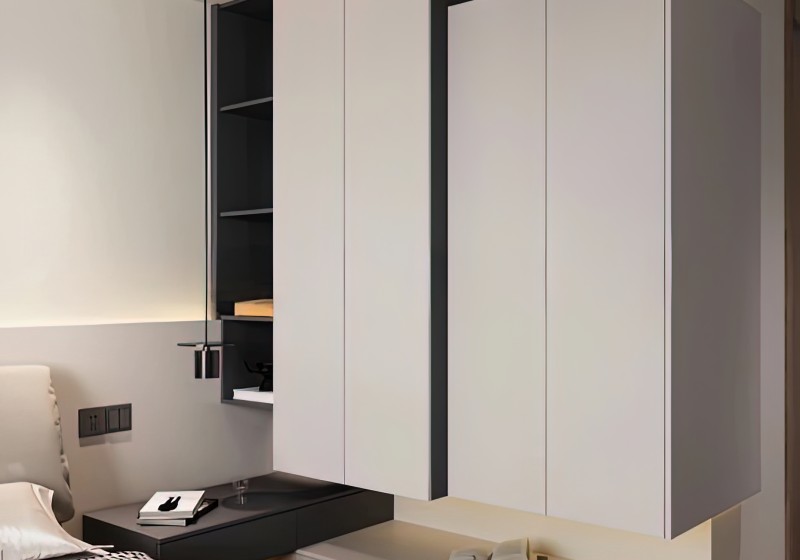Black & White Minimalist Floating Wardrobe' />