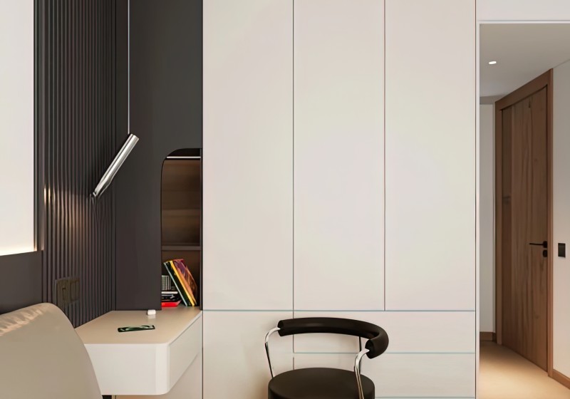 Black & White Minimalist Floating Wardrobe