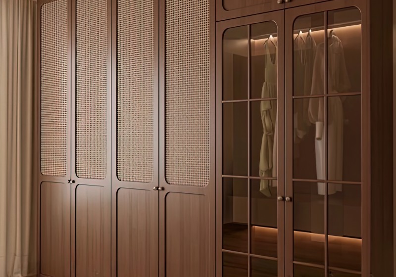 Rattan Door Wardrobe' />