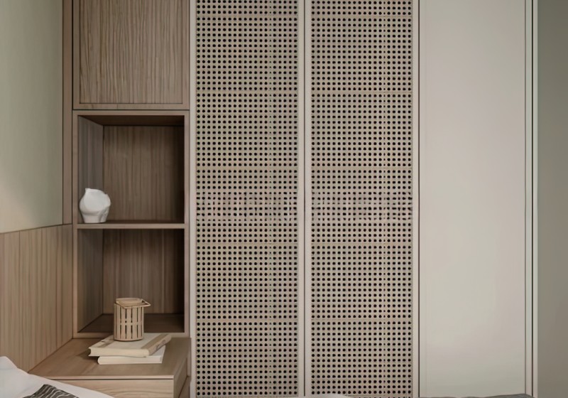 Rattan Door Wardrobe' />