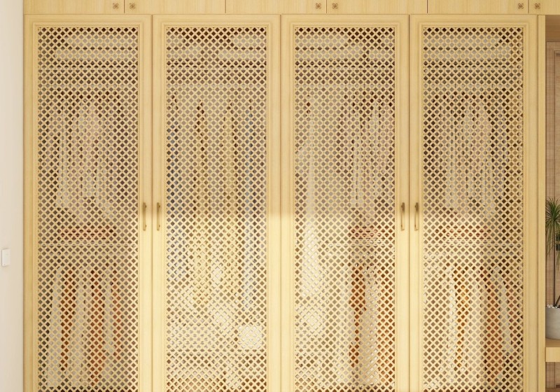 Rattan Door Wardrobe' />