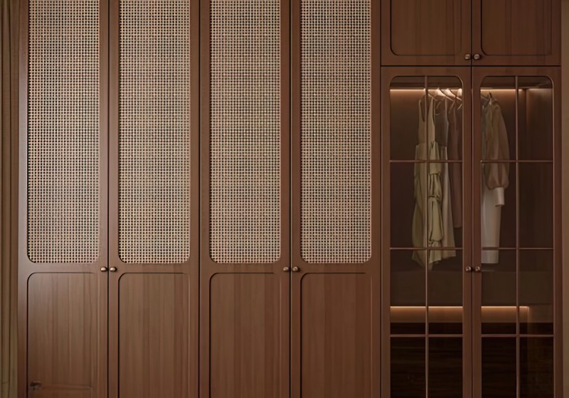 Rattan Door Wardrobe' />