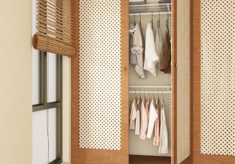Rattan Door Wardrobe' />