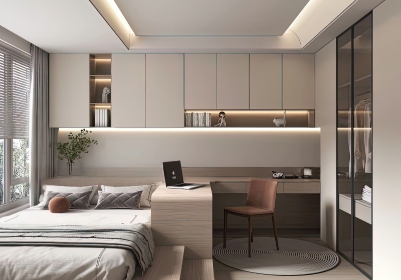Bedroom integrated custom' />