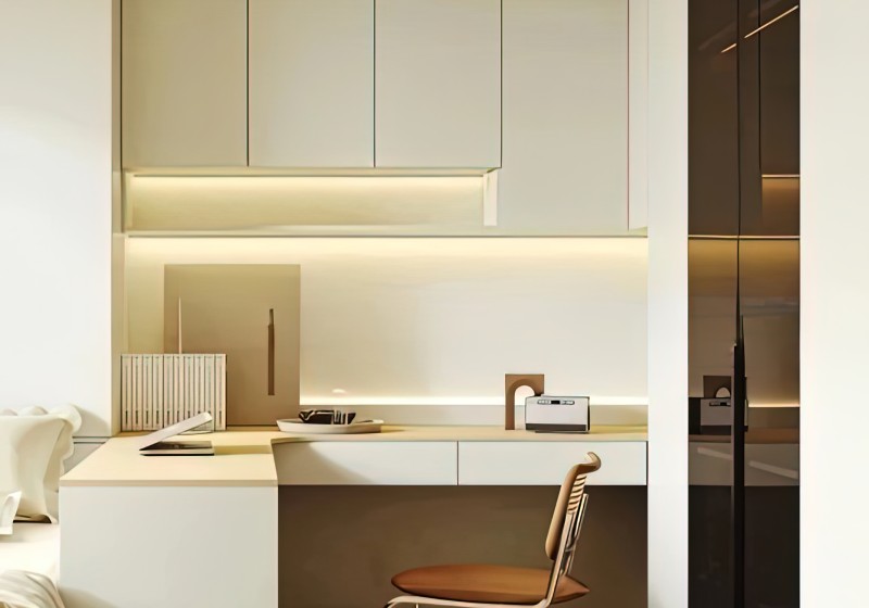 Bed, Desk, and Storage Integration' />